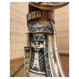 Highly Detailed Vintage Carved Bone Chinese Warrior Figure