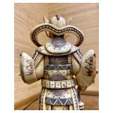 Highly Detailed Vintage Carved Bone Chinese Warrior Figure
