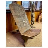 Wonderful old Relief Carved African Chief