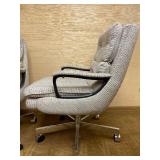 Lot of 3 Rolling Padded Office Swivel Chairs by LA-Z-BOY