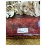 Excellent Carved Dramatic Chinese Figural Sculpture w/Dragon
