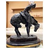 LARGE Old Vintage Frederic Remington Bronze Sculpture - "Norther"