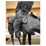 LARGE Old Vintage Frederic Remington Bronze Sculpture - "Norther"