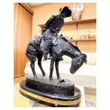 LARGE Old Vintage Frederic Remington Bronze Sculpture - "Norther"