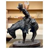 LARGE Old Vintage Frederic Remington Bronze Sculpture - "Norther"