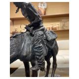 LARGE Old Vintage Frederic Remington Bronze Sculpture - "Norther"