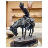 LARGE Old Vintage Frederic Remington Bronze Sculpture - "Norther"