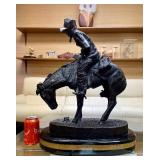 LARGE Old Vintage Frederic Remington Bronze Sculpture - "Norther"