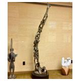 LARGE & Fantastic Abstract Wood Sculpture by Renowned Ecuadorian Wood Carver Luis Potosi
