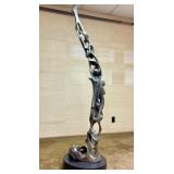 LARGE & Fantastic Abstract Wood Sculpture by Renowned Ecuadorian Wood Carver Luis Potosi