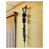 Impressively Carved Luba Spearpoint Ceremonial Staff