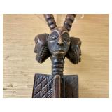 Impressively Carved Luba Spearpoint Ceremonial Staff