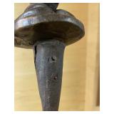 Impressively Carved Luba Spearpoint Ceremonial Staff
