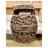 Old Carved Yoruba Ceremonial Ife Bowl w/Lid