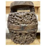 Old Carved Yoruba Ceremonial Ife Bowl w/Lid