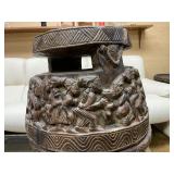Old Carved Yoruba Ceremonial Ife Bowl w/Lid