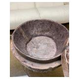 Old Carved Yoruba Ceremonial Ife Bowl w/Lid