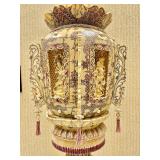 Pair of Large & Impressive Faux Ivory Temple Style Lanterns