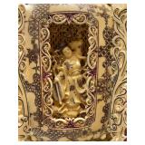 Pair of Large & Impressive Faux Ivory Temple Style Lanterns