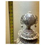 Pair of Large & Impressive Faux Ivory Temple Style Lanterns