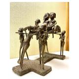 HUGE Old Benin Bronze Royal Processional Sculpture