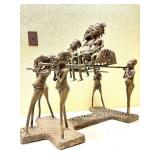 HUGE Old Benin Bronze Royal Processional Sculpture