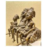 HUGE Old Benin Bronze Royal Processional Sculpture