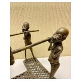HUGE Old Benin Bronze Royal Processional Sculpture
