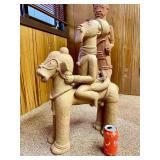 LARGE Ancient African Djenne Terracotta Equestrian Figural Sculpture