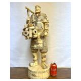 HUGE Vintage Japanese Carved Bone Figure