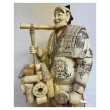 HUGE Vintage Japanese Carved Bone Figure