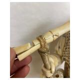 HUGE Vintage Japanese Carved Bone Figure