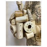 HUGE Vintage Japanese Carved Bone Figure