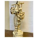 HUGE Vintage Japanese Carved Bone Figure