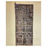 Large Early Relief Carved Dogon Granary Door