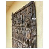 Large Early Relief Carved Dogon Granary Door