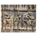 Large Early Relief Carved Dogon Granary Door