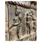 Large Early Relief Carved Dogon Granary Door