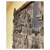 Large Early Relief Carved Dogon Granary Door