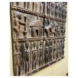 Large Early Relief Carved Dogon Granary Door