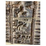 Large Early Relief Carved Dogon Granary Door