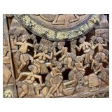 Large & Ornately Carved Bamoun / Bamileke Royal Palace Door