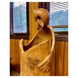 LARGE & Fantastic Figural Wood Sculpture by Renowned Ecuadorian Wood Carver Luis Potosi