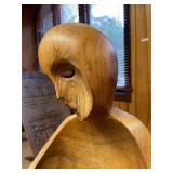 LARGE & Fantastic Figural Wood Sculpture by Renowned Ecuadorian Wood Carver Luis Potosi