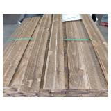 1 x 6 Pine Tongue & Groove Pine Rustic Resaw Finish with a Brown Kodiak Stain - 1728 Linear Feet