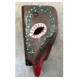 Vintage Wooden Animal Motif Tribal Mask from Mexico