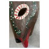 Vintage Wooden Animal Motif Tribal Mask from Mexico