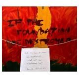 "If the Foundation be Destroyed" Original Textured Abstract Artwork by K Daphnae Koop