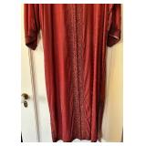 Handmade Velvet Ceremonial Dress from Morocco with Exquisite Decoration and Many Tiny Buttons.