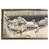 Vintage Japanese Decorative Screen